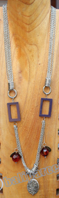 Necklace, Made From Resin, Christal With Metal