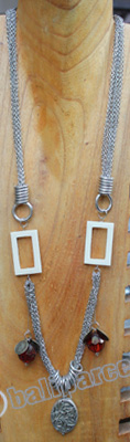 Necklace, Made From Resin, Christal With Metal