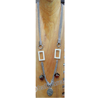 Necklace, Made From Resin, Christal With Metal