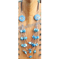 Necklace, Made From Shell, Wooden With Metal