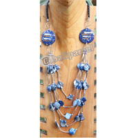 Necklace, Made From Shell, Wooden With Metal