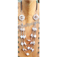 Necklace, Made From Shell, Wooden With Metal