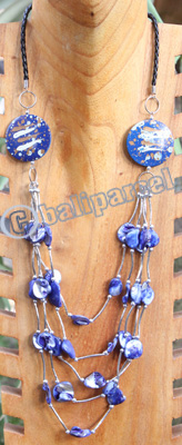Necklace, Made From Shell, Wooden With Metal