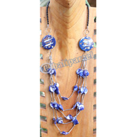 Necklace, Made From Shell, Wooden With Metal
