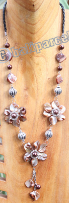Necklace, Made From Shell With Metal