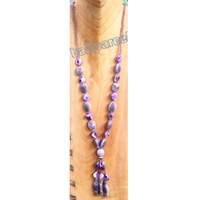 Necklace, Made From Shell, Glassbeads And Stone