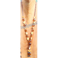 Necklace, Made From Shell, Glassbeads And Stone