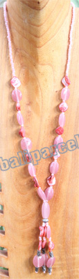 Necklace, Made From Shell, Glassbeads And Stone