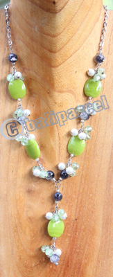 Necklace, Made From Stone With Beads