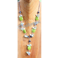 Necklace, Made From Stone With Beads