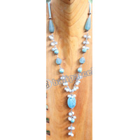 Necklace, Made From Stone With Beads
