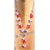 Necklace, Made From Stone With Beads