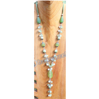 Necklace, Made From Stone With Beads