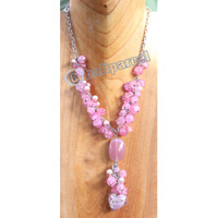 Necklace, Made From Stone With Beads And Christal