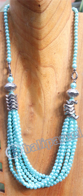 Necklace, Made From Metal With Mutiara