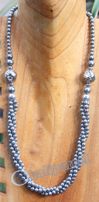 Necklace, Made From Metal With Mutiara