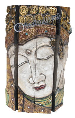 Buddha Wallhanging, Handmade From Albesia Wood