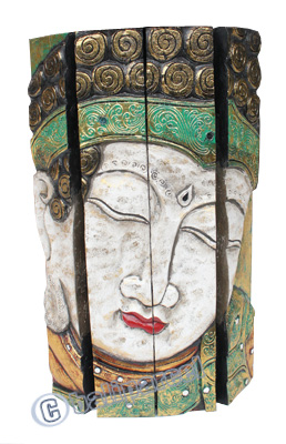 Buddha Wallhanging, Handmade From Albesia Wood