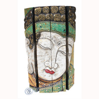 Buddha Wallhanging, Handmade From Albesia Wood