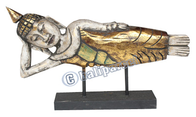 Buddha With Stand, Handmade From Albesia Wood