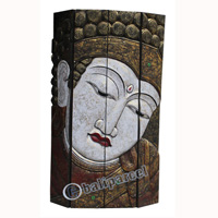 Buddha Wallhanging, Handmade From Albesia Wood
