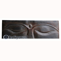 Buddha Panel Antique, Handmade From Albesia Wood