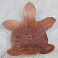 Wooden Soap Dish, Hand Carved From Coconut Wood 