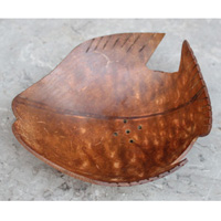 Wooden Soap Dish, Hand Carved From Coconut Wood 