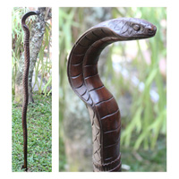 Cobra Walking Stick, Hand Carved From Sono Wood