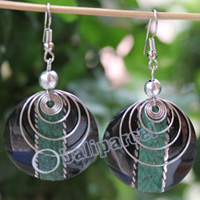 Earring, Made From Resin With Leather And Stainless