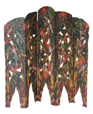 Wooden Partition, Hand Carved From Mahogany Wood