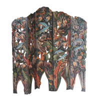 Wooden Partition, Hand Carved From Mahogany Wood