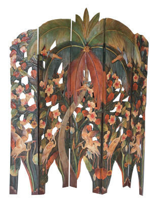 Wooden Partition, Hand Carved From Mahogany Wood