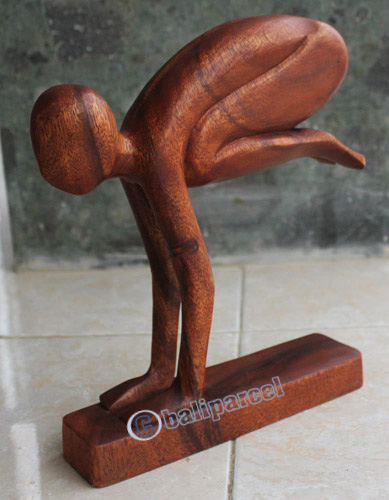 Wooden Abstract Carving, Hand Carved From Suar Wood