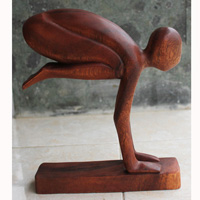 Wooden Abstract Carving, Hand Carved From Suar Wood