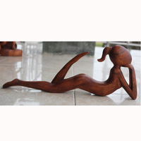 Wooden Abstract Carving, Hand Carved From Suar Wood