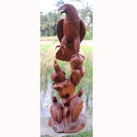 Wooden Eagle Handcarved From Suar Wood