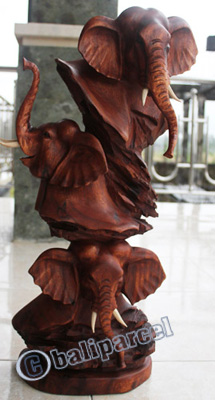Wooden Elephant Head,  Hand Carved From Suar Wood
