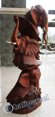 Wooden Elephant Head,  Hand Carved From Suar Wood