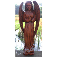 Wooden Angel, Handcrafted From Suar Wood