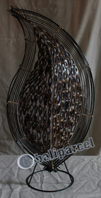 Handcrafted Bali Lamp, From Coconut Shell