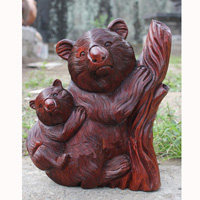 Wooden Koala, Hand Carved From Suar Wood