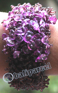 Bracelet, Made From Glassbeads With Stone