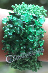 Bracelet, Made From Glassbeads With Stone