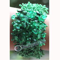 Bracelet, Made From Glassbeads With Stone
