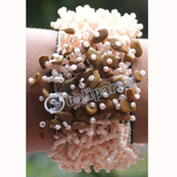 Bracelet, Made From Glassbeads With Stone