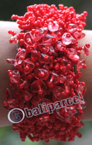Bracelet, Made From Glassbeads With Stone