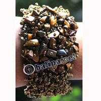 Bracelet, Made From Glassbeads With Stone