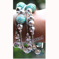 Bracelet, Made From Metal With Beads