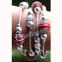 Bracelet, Made From Metal With Beads